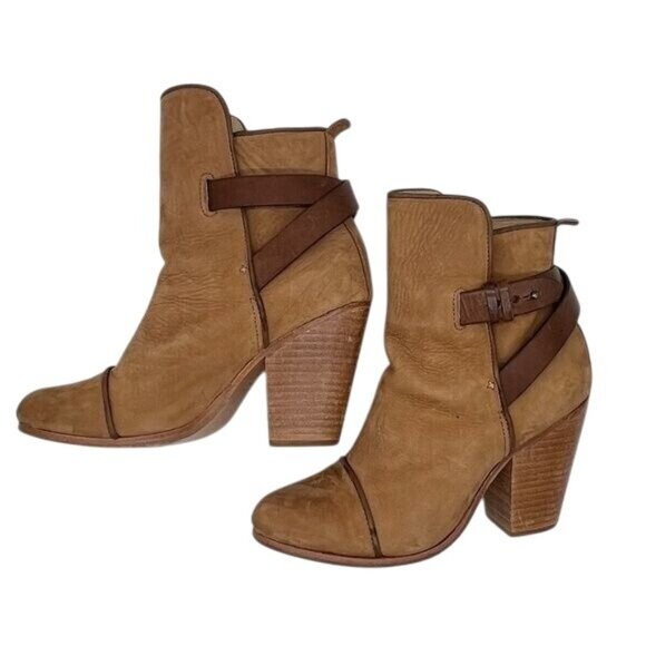 Rag & Bone Kinsey Brown Suede Heeled boots - Size 7 - Picture 2 of 10